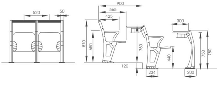 Training Chair SJ3081M/SJ3082MF/SJ3083MF(图3)